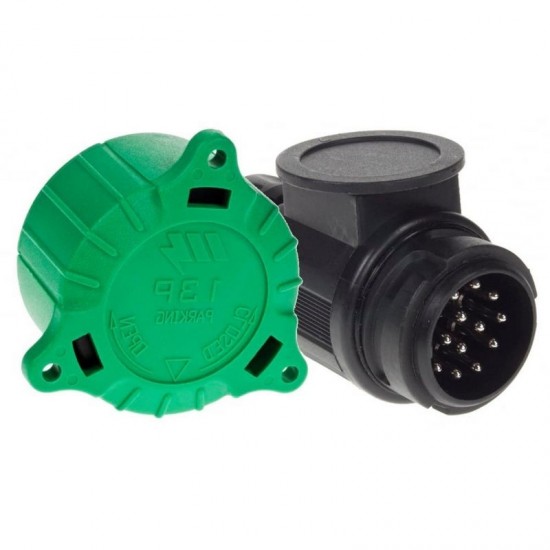 13 Pin 12V Plastic Plug with Green Alignment Cap