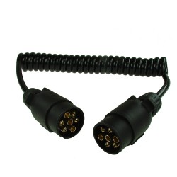 Connecting Lead Curly 1.5m 12N 2 X 7 Pin Plugs
