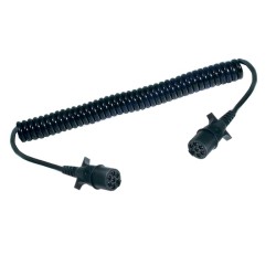 24N 3.5M SPIRAL CURLY LEAD 2 X 24N PLUGS HEAVY DUTY