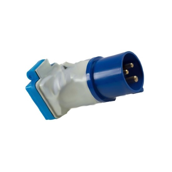 230V 16A 3 PIN PLUG TO 3 PIN BS SOCKET ADAPTOR