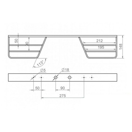 Tow step, double, plain 