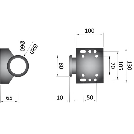 60mm Auto Fold Jockey Wheel