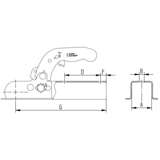 Knott 750KG Pressed Steel Coupling - 50mm Box