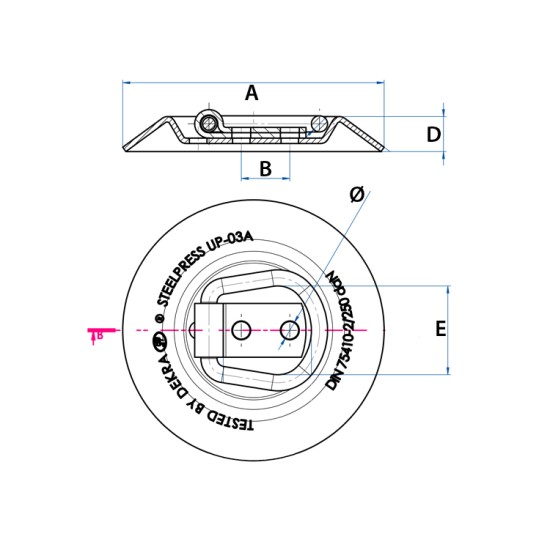 Round Surface Mount Lashing Ring