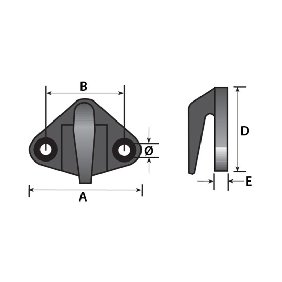 10 X Plastic Trailer Cover Tie Down Hook