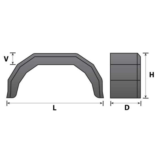 8" Plastic Mudguard