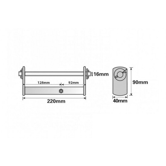  Parallel Side Roller Bracket 16mm