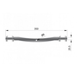 25.5mm Ribbed Roller Bracket