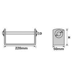 Bracket for 200x19 rollers