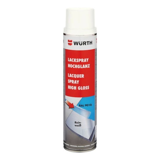 Wurth White Lacquer Spray Paint 600 ml