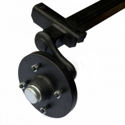 Unbraked torsion axle 750 kg. capacity with 4 on 5.5" PCD