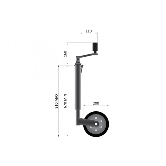 48mm Smooth Jockey Wheel 400KG 