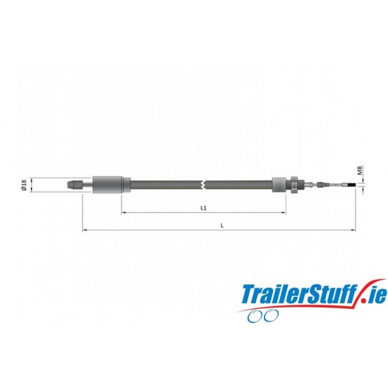 Knott 1630/1840mm detachable brake cable 