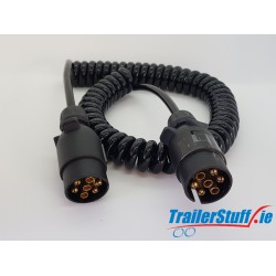 CONNECTING LEAD CURLY 1.5M 12N 2X7PIN PLUGS