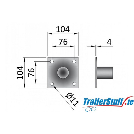 1000KG 350-500MM SWIVEL JACK