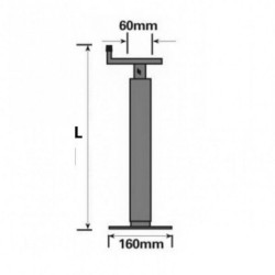 600KG HEAVY DUTY TELESCOPIC TRAILER JACK