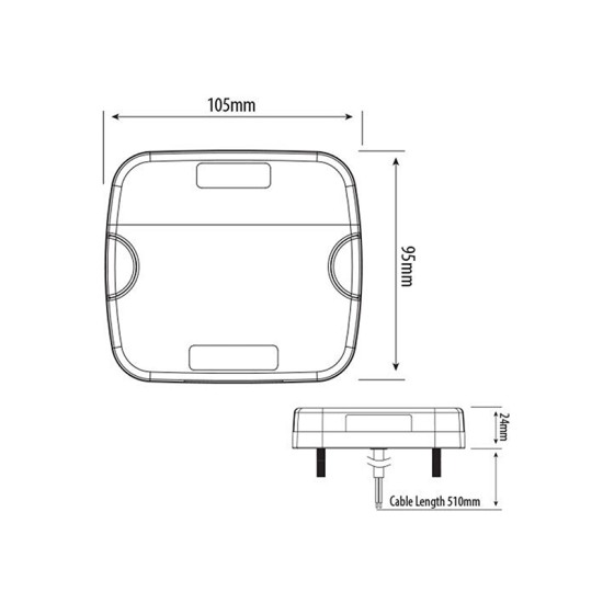 4" LED Multifunctional Tail Lamp