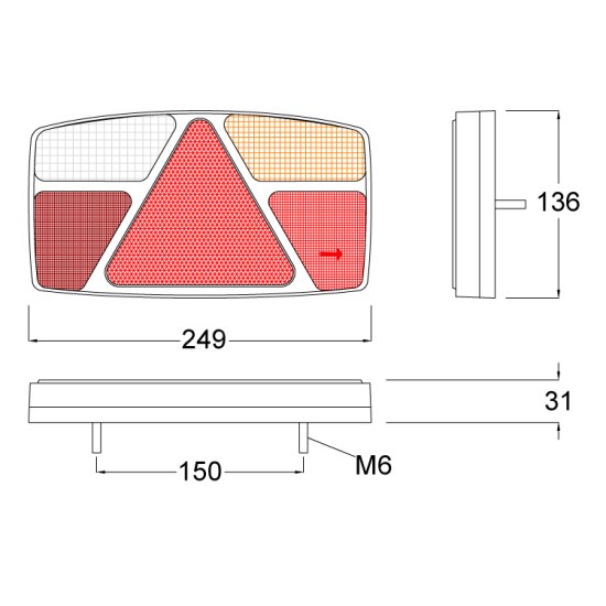 10-30V LED Right Hand Rear Combination Lamp