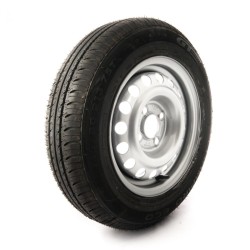 155/80R13, 4 on 100mm. PCD wheel assembly 