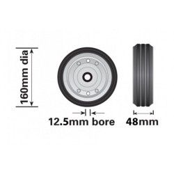 160MM STEEL WHEEL